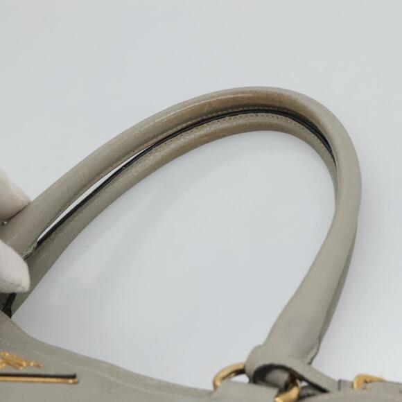 PRADA Hand Bag Leather Gray - Picture 8 of 13